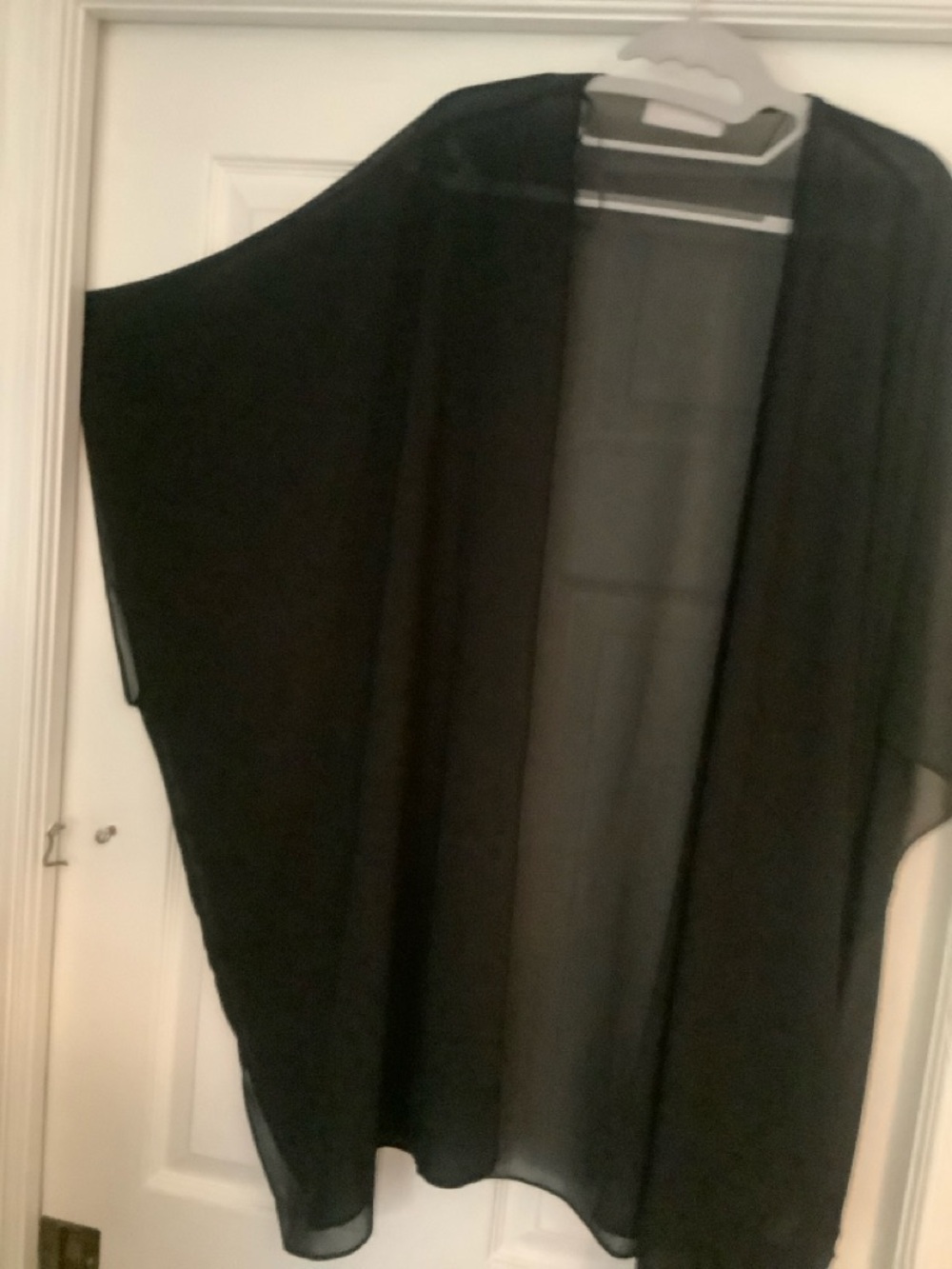 Nordstrom Black Sheer Open-Front Tunic